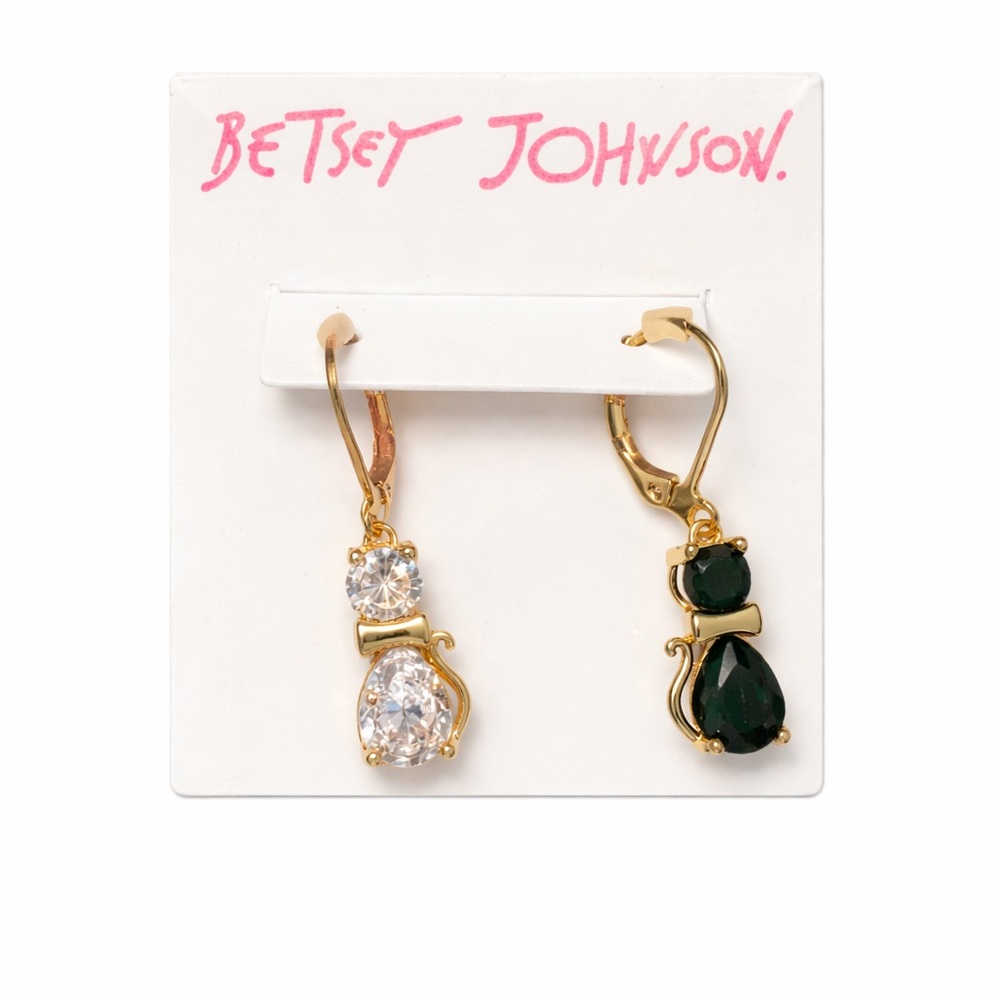 Betsy Johnson Cat Earrings